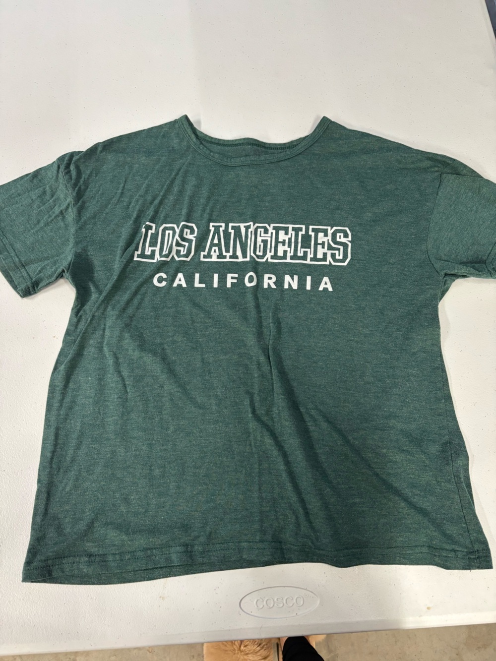 Unbranded Kids Green 'Los Angeles California' Short Sleeve Tee